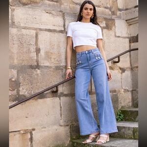 FROM PARIS FRANCE 🇫🇷 FABULOUS WIDE LEG JEANS